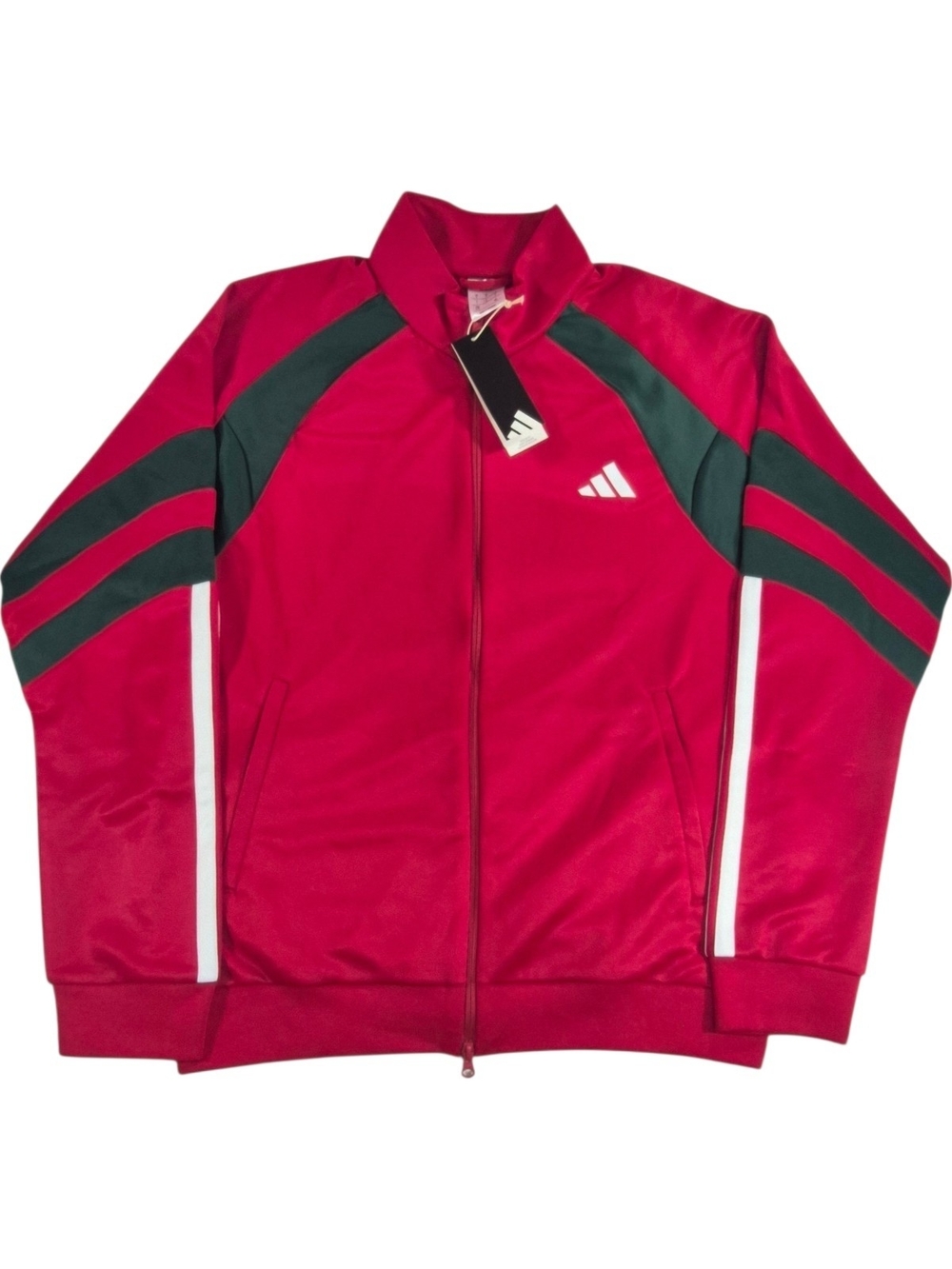 Adidas Tiro 25 Pro Track Jacket Size L Men's Red Dark Green White KE6028 NWT